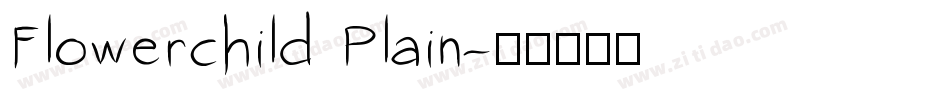 Flowerchild Plain字体转换